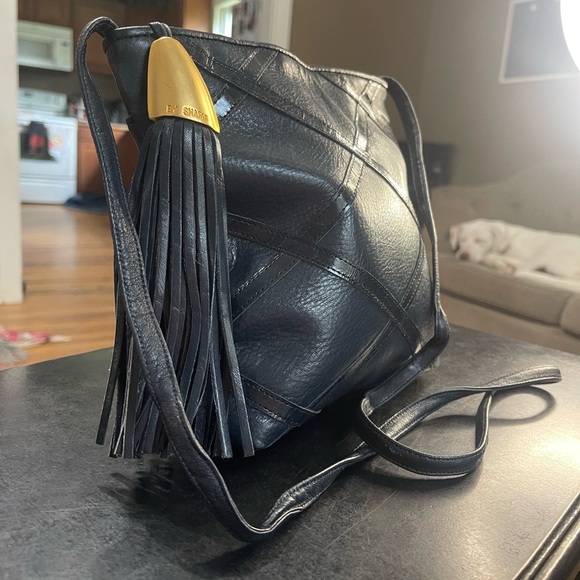 Sharif Vintage Navy Blue Crossbody Bag with a Tassel - Picture 2 of 12